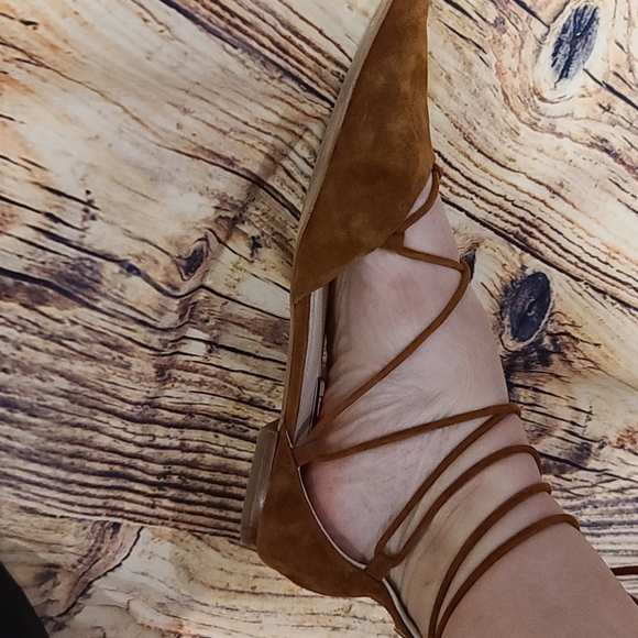 LOUISE et Cie Lo-Abri Ghillie Lace Up ballerina Flats size US 6.5 Leather Ballet - Picture 6 of 16